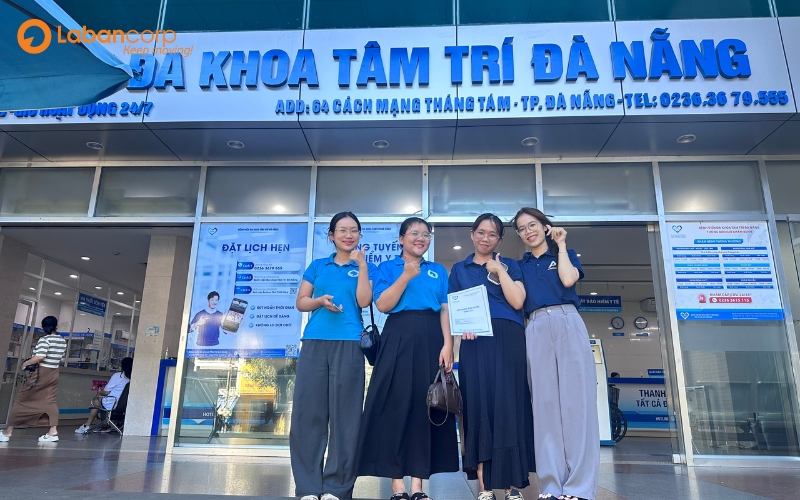 Các CBNV được khám sức khỏe tại Bệnh viện Đa khoa Tâm Trí Đà Nẵng