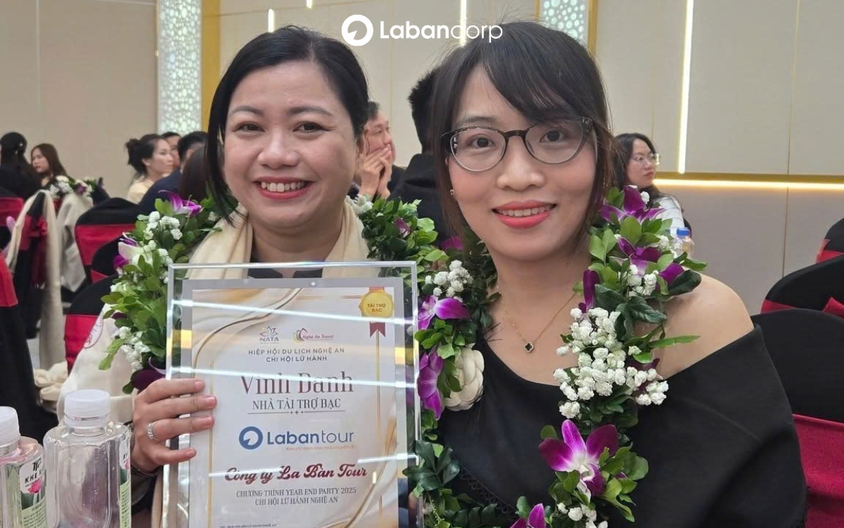 La Bàn Tour nhận chứng nhận nhà tài trợ bạc YEP 2025 Chi hội Lữ hành Nghệ An